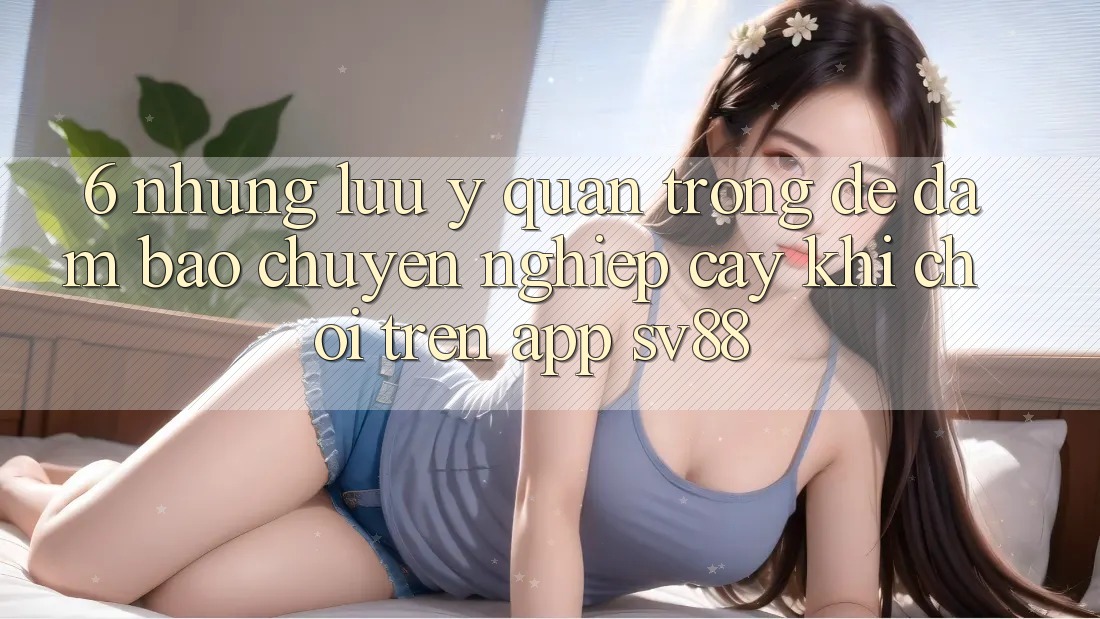 6. Những Lưu Ý Quan Trọng Để Đảm Bảo Chuyên nghiệp cậy Khi Chơi Trên App sv88 6. Những Lưu Ý Quan Trọng Để Đảm Bảo Chuyên nghiệp cậy Khi Chơi Trên App sv88