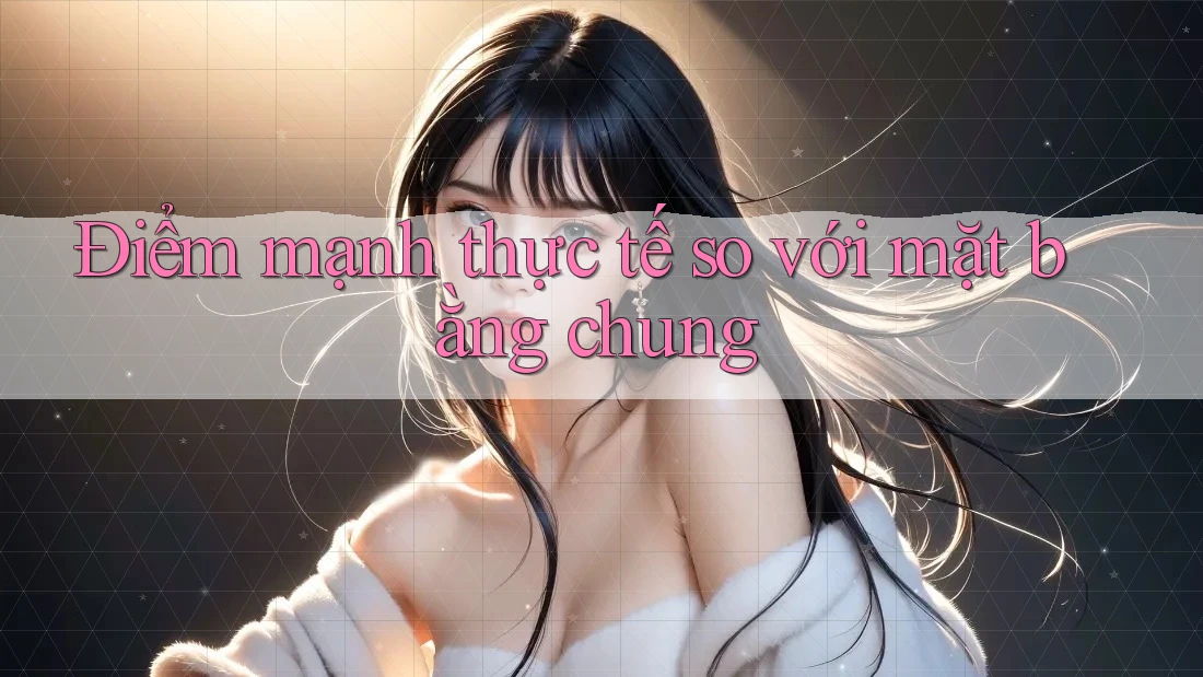 Điểm mạnh thực tế so với mặt bằng chung Điểm mạnh thực tế so với mặt bằng chung