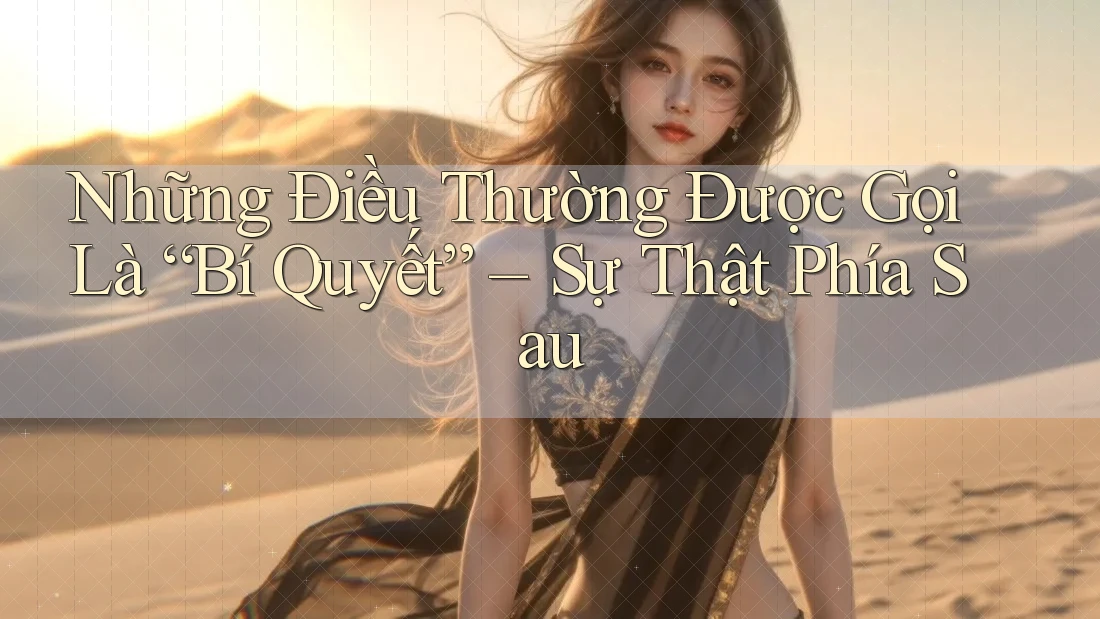 Những Điều Thường Được Gọi Là “Bí Quyết” – Sự Thật Phía Sau Những Điều Thường Được Gọi Là “Bí Quyết” – Sự Thật Phía Sau