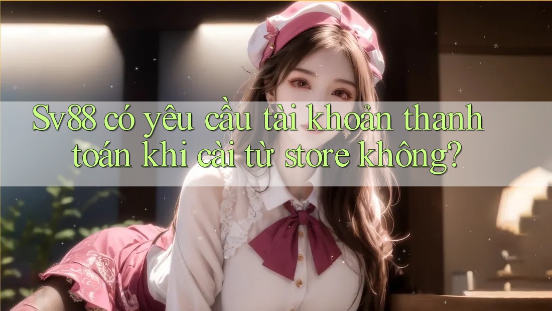 Sv88 có yêu cầu tài khoản thanh toán khi cài từ store không?